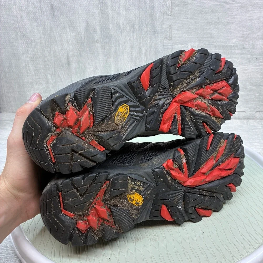 Merrell Moab FST 2 Hiking Shoes Mens 10.5 Black Red Waterproof J77471